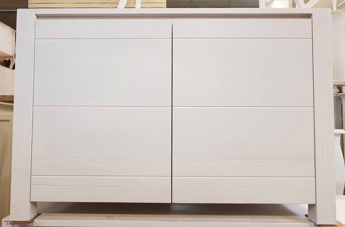 madia credenza legno abete bianco spazzolato 125x50 h.84 (650) - Mobili 2G