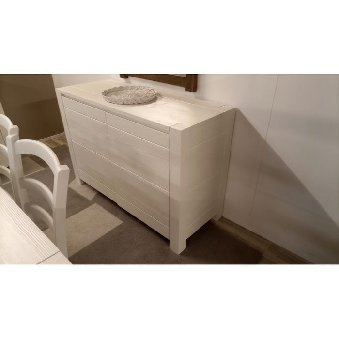 madia credenza legno abete bianco spazzolato 125x50 h.84 (650) - Mobili 2G