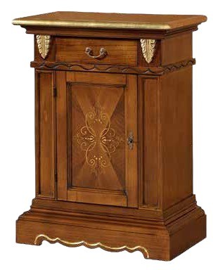 Madia credenza legno intarsi 1 porta bassano l.70 p.38 h.93
