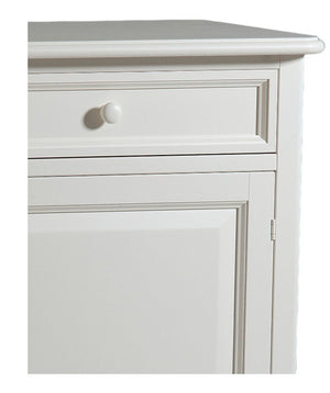 Madia credenza legno shabby 2 porte bianco 145x49x116h (1424) - Mobili 2G