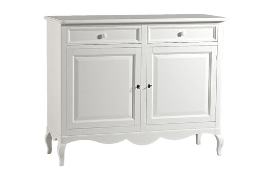 Madia credenza legno shabby 2 porte bianco 145x49x116h (1424) - Mobili 2G