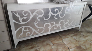  madia credenza moderna frassino e rovere bianco l 180 x 45x 81 h.