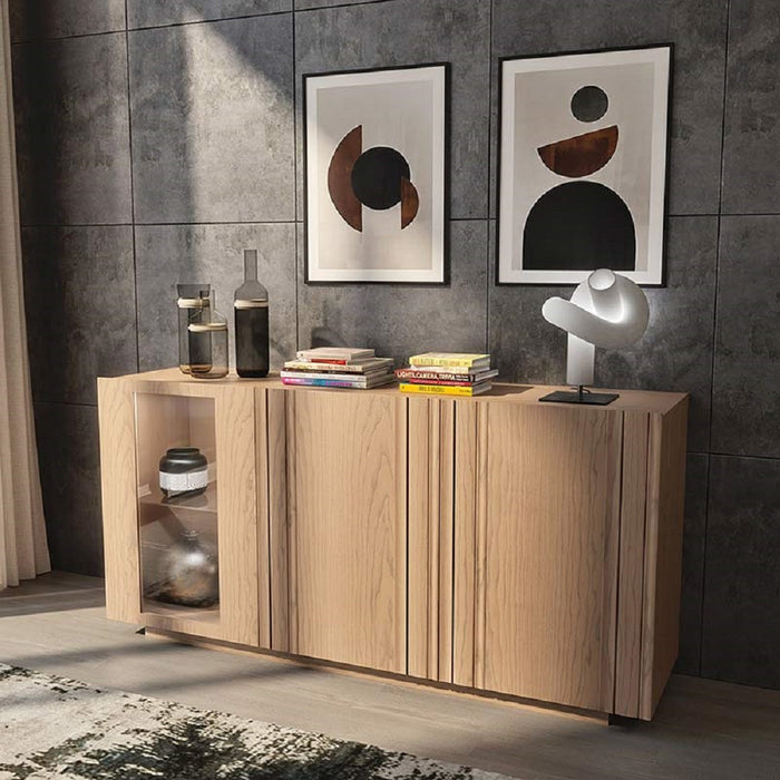 Madia credenza moderna in legno massello 3 ante 180x48x88 - Mobili 2G