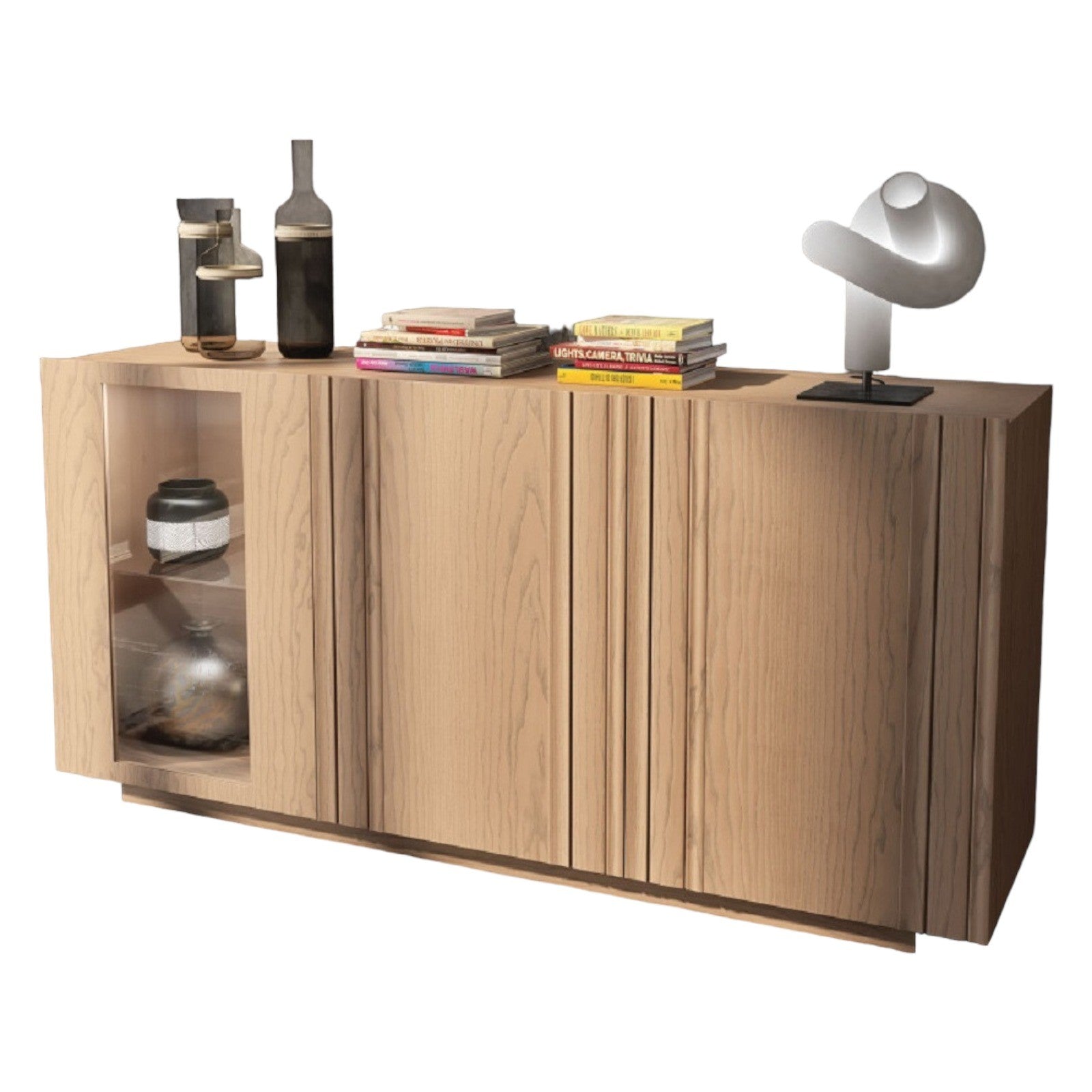 Madia credenza moderna in legno massello 3 ante 180x48x88 - Mobili 2G