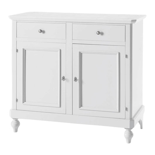 Madia credenza napoletana 2 ante laccato bianco sporco l 112 p 49 h 98 - Mobili 2G