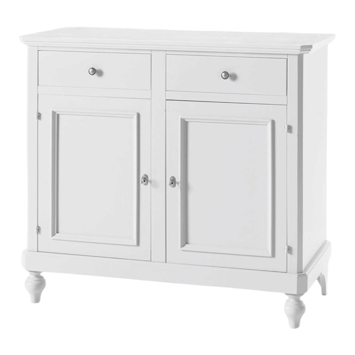 Madia credenza napoletana 2 ante laccato bianco sporco l 112 p 49 h 98 - Mobili 2G