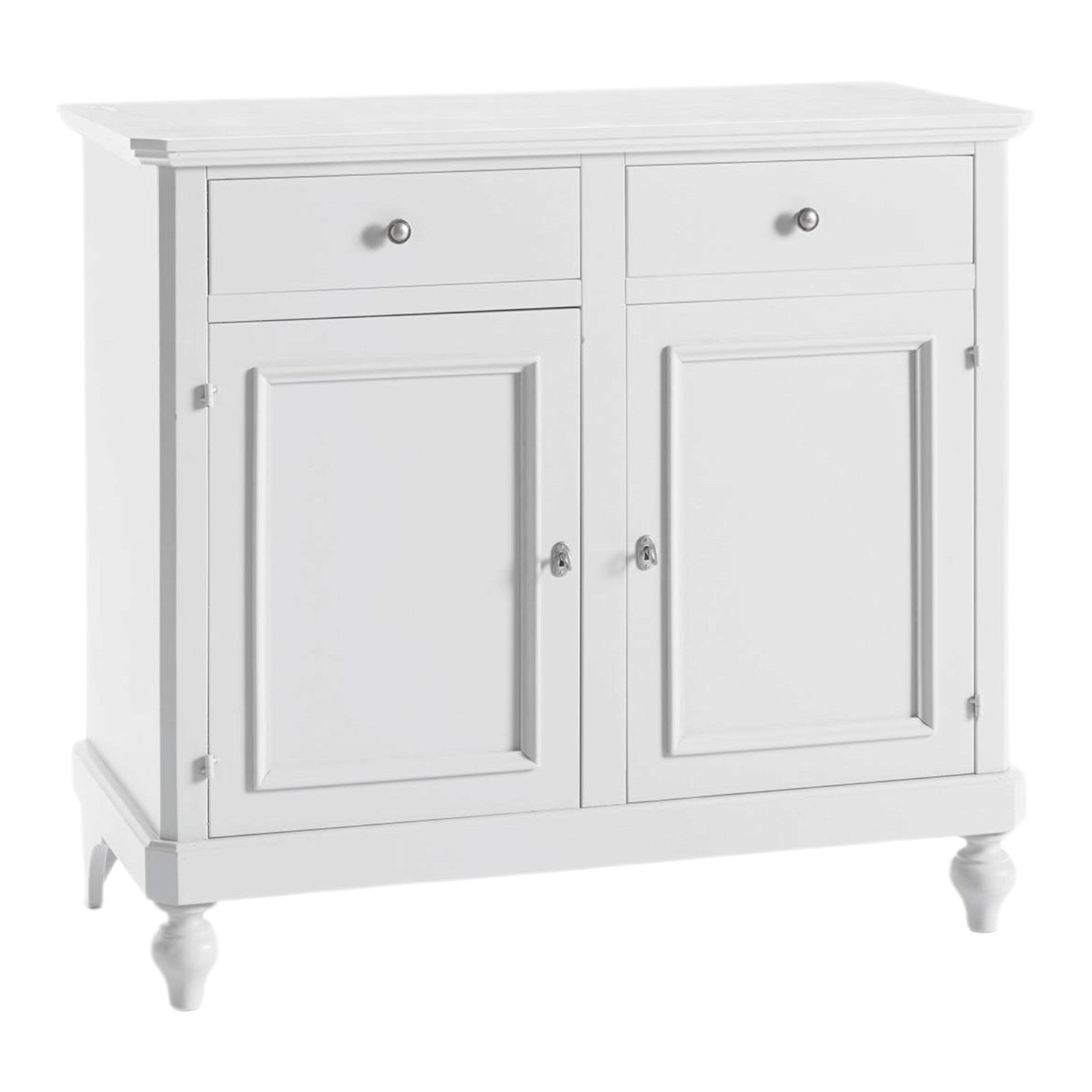 Madia credenza napoletana 2 ante laccato bianco sporco l 112 p 49 h 98 - Mobili 2G