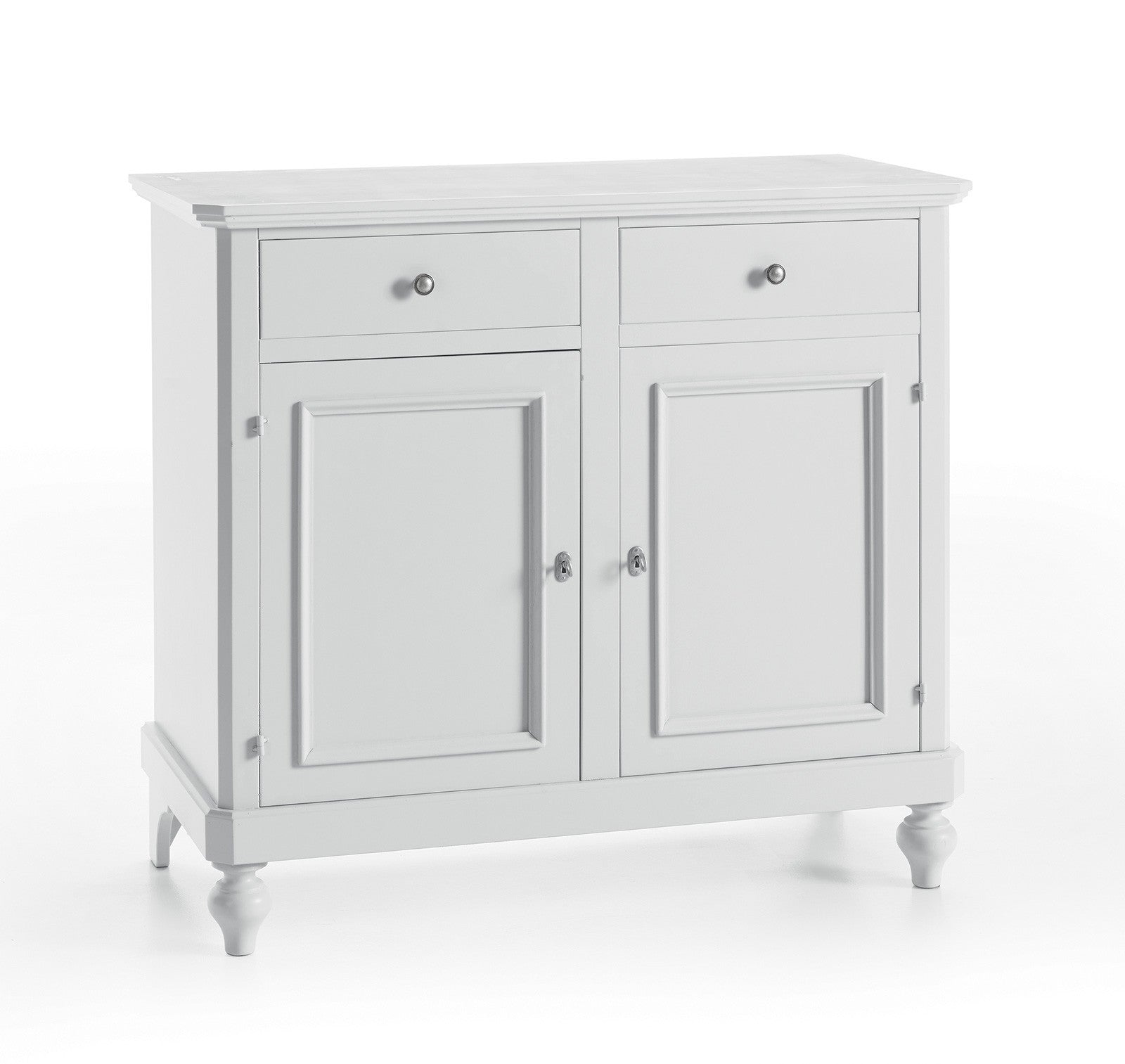 Madia credenza napoletana 2 ante laccato bianco sporco l 112 p 49 h 98 - Mobili 2G