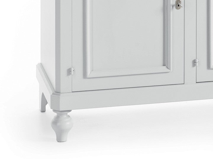 Madia credenza napoletana 3 ante bianco sporco l.160p.50.h.102 - Mobili 2G