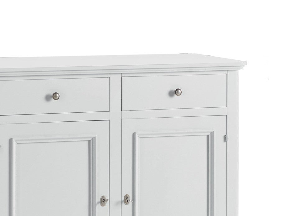 Madia credenza napoletana 3 ante bianco sporco l.160p.50.h.102 - Mobili 2G