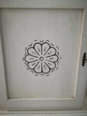 Madia credenza napoletana bianco invecchiato l.150 p.43 h.98 - Mobili 2G