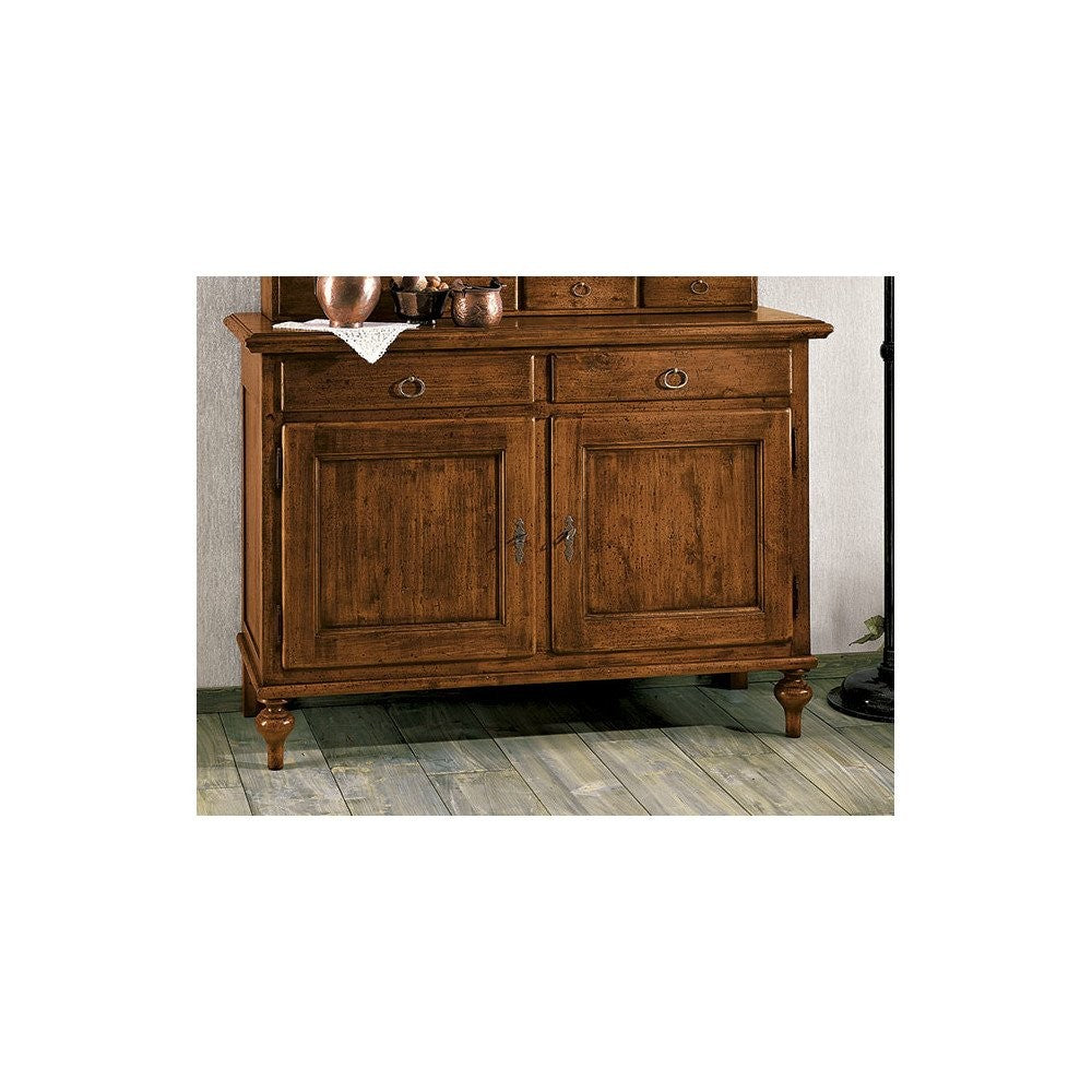 Madia credenza piattaia in legno tinta noce l.137 p.50 h.200 (516+517) - Mobili 2G