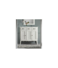 Madia credenza shabby chic 3 ante 3 legno bianco l.105 p.42 h.101 - Mobili 2G