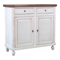 Madia credenza shabby chic bicolore in legno 2 porte 104x43x98 - Mobili 2G