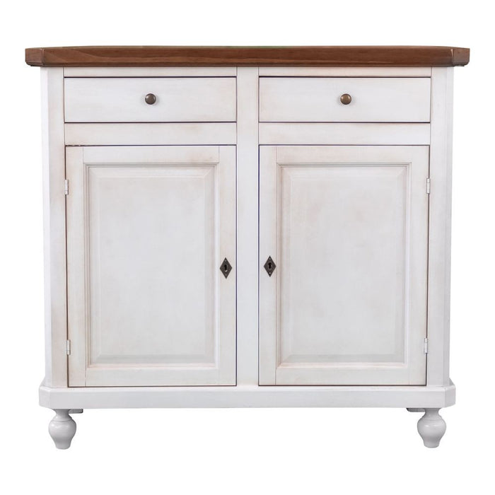 Madia credenza shabby chic bicolore in legno 2 porte 104x43x98 - Mobili 2G