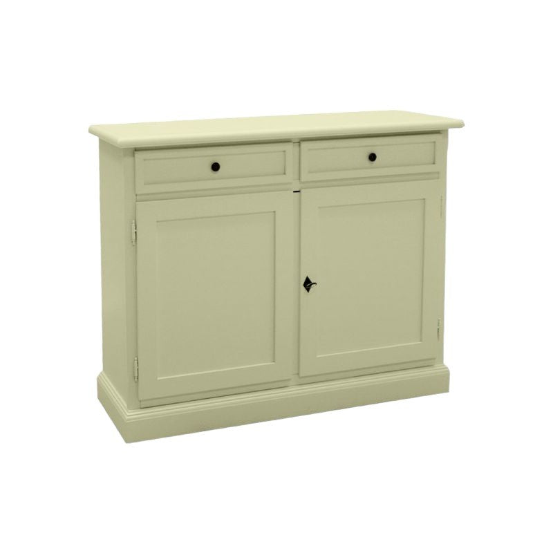 Madia credenza shabby chic in legno 2 porte avorio 105x42x85 - Mobili 2G