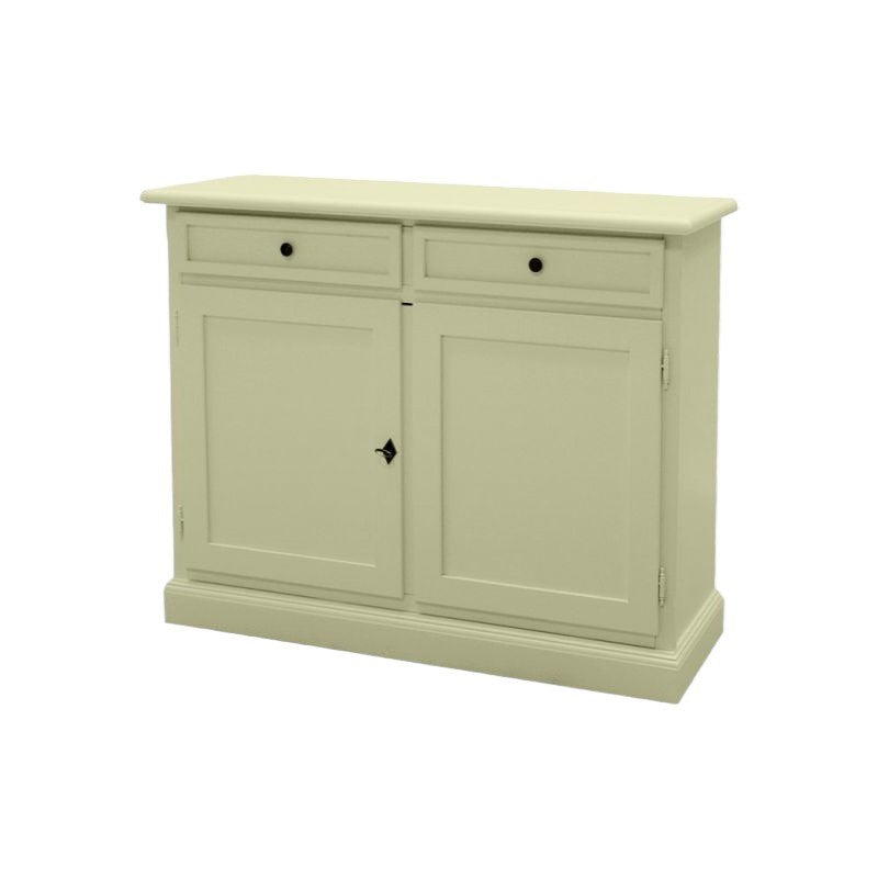 Madia credenza shabby chic in legno 2 porte avorio 105x42x85 - Mobili 2G