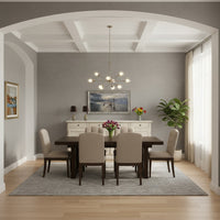 Madia credenza shabby chic in legno 4 porte bianco invecchiato 205x42x85 - Mobili 2G