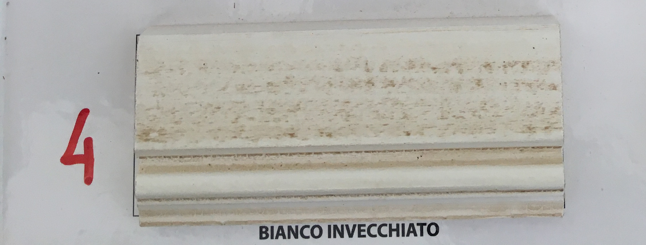 Madia credenza shabby chic in legno 4 porte bianco invecchiato 205x42x85 - Mobili 2G