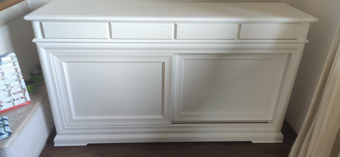 Madia credenza shabby in legno 2 porte scorrevoli(smontabile) l.180 p.48 h.100 (3071) - Mobili 2G