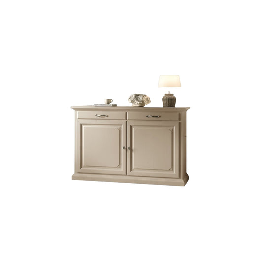 Madia credenza shabby in legno massello 2 porte avorio l.172 p.52 h.110 - Mobili 2G