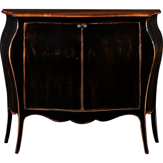 Madia credenza shabby legno nero/naturale l.120 p.54 h.94 (2146) - Mobili 2G