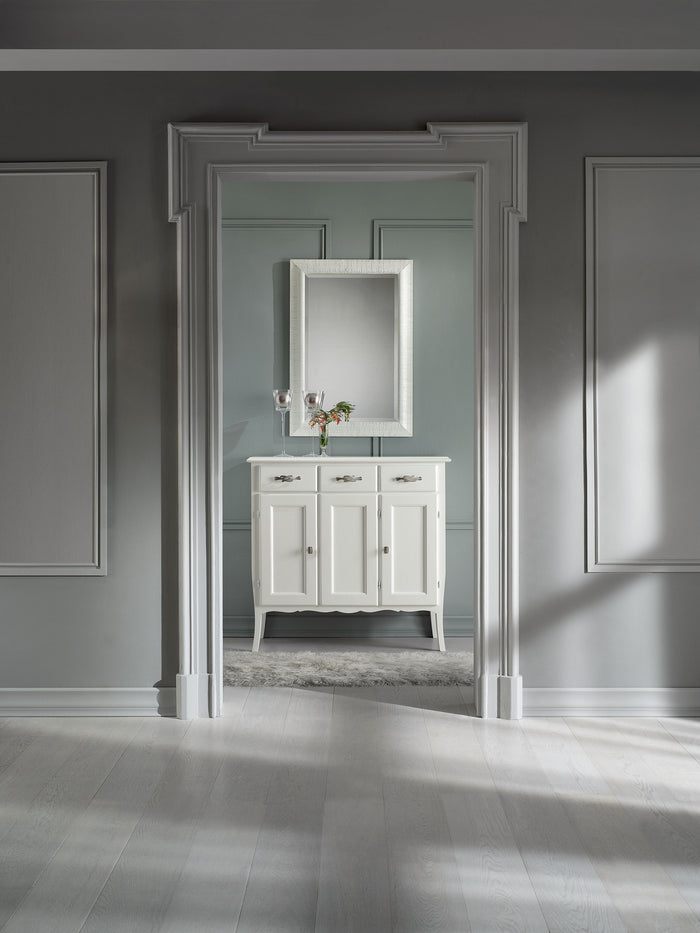 Madia grezza in legno 3 ante 3 cassetti l.105 p.42 h.101