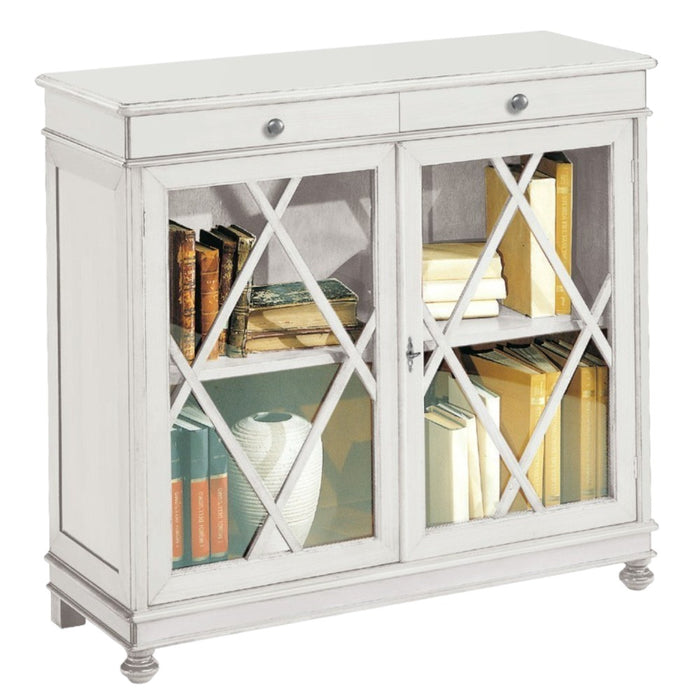 Madia libreria inglesina legno bianco opaco 110x40x100 (1204) - Mobili 2G