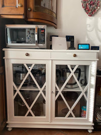 Madia libreria inglesina legno bianco opaco 110x40x100 (1204) - Mobili 2G