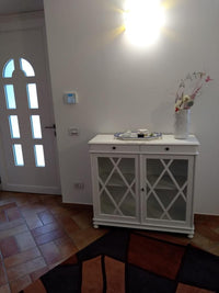 Madia libreria inglesina legno bianco opaco 110x40x100 (1204) - Mobili 2G