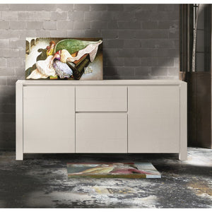 Madia moderna 2 ante e 2 cassetti abete bianco spazzolato  l.185p.50h.84 (635) - Mobili 2G