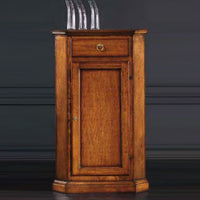 Mobile ad angolo 1 anta legno tinta noce bassano 54x54x130 (5010) - Mobili 2G