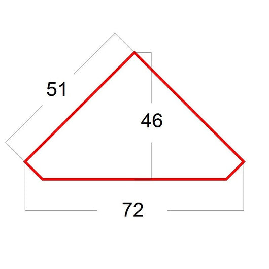 Mobile angolare 1 porta classico legno grezzo l.51 p.51 h.97 (554) - Mobili 2G