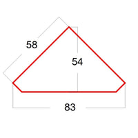 Mobile angolare in legno classico 1 porta bianco e grigio l.58 x 58 h.198 (808) - Mobili 2G