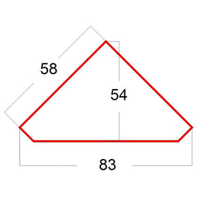 Mobile angolare in legno classico 1 porta bianco e grigio l.58 x 58 h.198 (808) - Mobili 2G