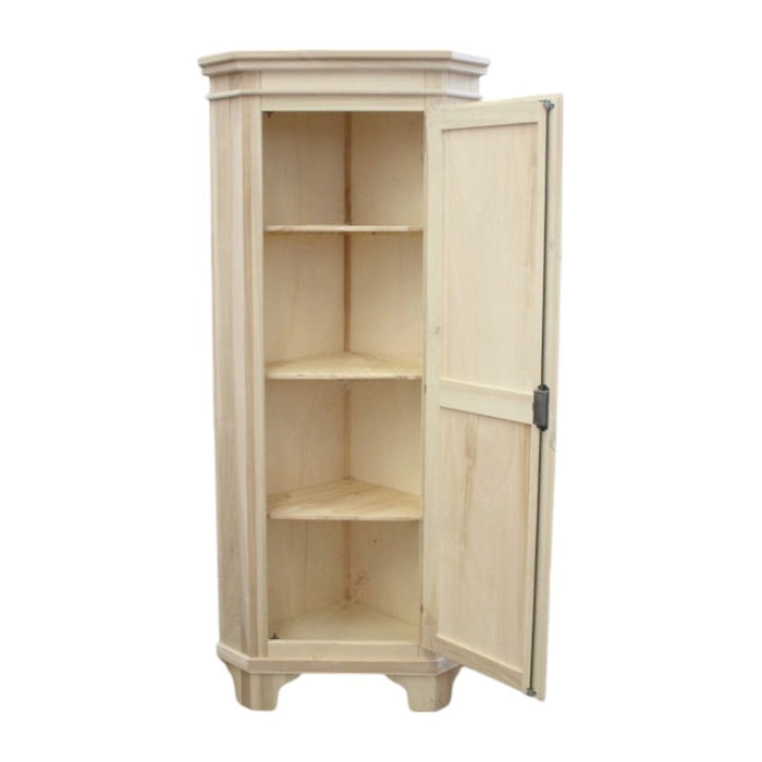 Mobile angolo cantonale classico in legno 1 porta grezzo l.58x58x83 h.198 (808) - Mobili 2G