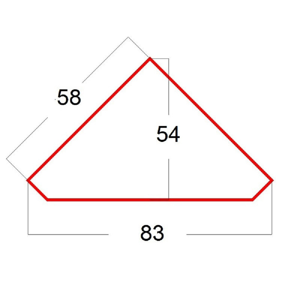 Mobile angolo cantonale classico in legno 1 porta grezzo l.58x58x83 h.198 (808) - Mobili 2G