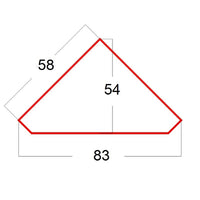 Mobile angolo cantonale classico in legno 1 porta grezzo l.58x58x83 h.198 (808) - Mobili 2G