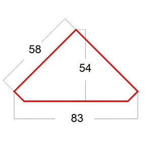 Mobile angolo cantonale classico in legno 1 porta grezzo l.58x58x83 h.198 (808) - Mobili 2G