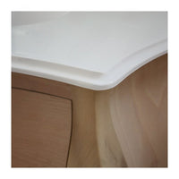 Mobile bagno 3 cassetti bombato con lavello legno grezzo 108x55x82 - Mobili 2G