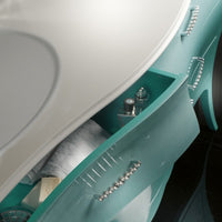 Mobile bagno con doppio lavabo - verde madreperlato 162x58x83