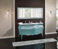 Mobile bagno con doppio lavabo - verde madreperlato 162x58x83