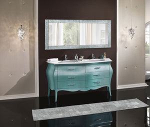Mobile bagno con doppio lavabo - verde madreperlato 162x58x83