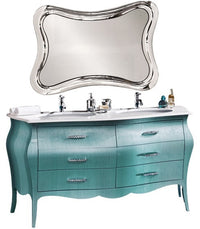 Mobile bagno con doppio lavabo - verde madreperlato 162x58x83