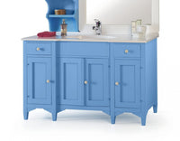 Mobile bagno in legno - vetrinetta - mineralmarmo - cornice