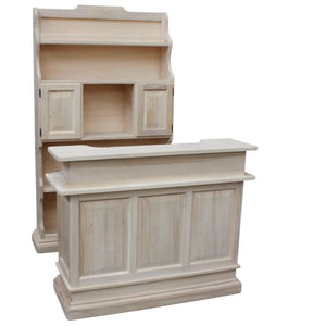 mobile bar arte povera classico in legno grezzo (1223+1224) - Mobili 2G