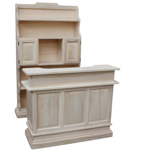 mobile bar arte povera classico in legno grezzo (1223+1224) - Mobili 2G