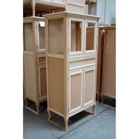 Mobile bar bottigliera classica in legno grezzo l.70 p.43 h.150 - Mobili 2G