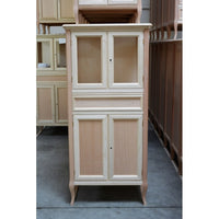 Mobile bar bottigliera classica in legno grezzo l.70 p.43 h.150 - Mobili 2G