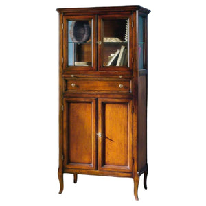 Mobile bar bottigliera classico in legno finitura bassano l.70 p.43 h.150 - Mobili 2G